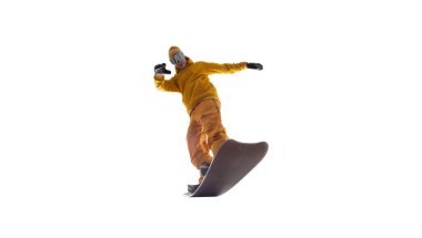 Snowboardçu beyazda izole edildi