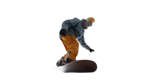 Snowboarder Izolált Fehér — Stock Fotó