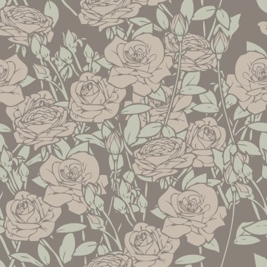 çiçek gül ile seamless modeli şıklığı