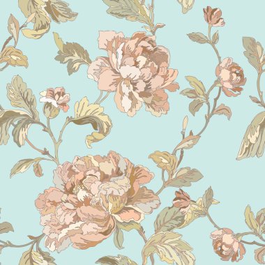 çiçek gül ile seamless modeli şıklığı