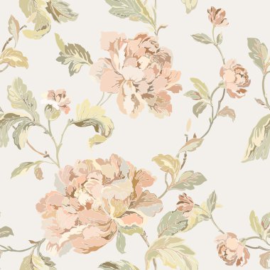 çiçek gül ile seamless modeli şıklığı