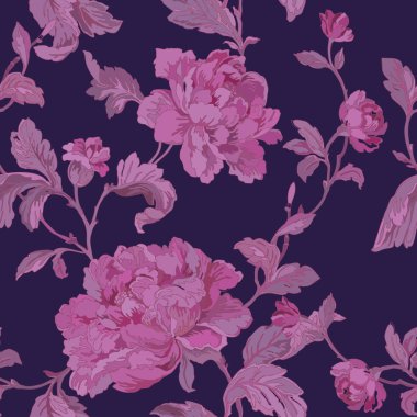 çiçek gül ile seamless modeli şıklığı