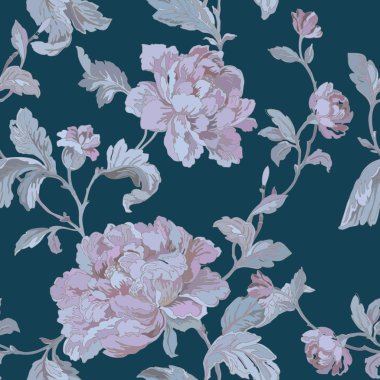 çiçek gül ile seamless modeli şıklığı