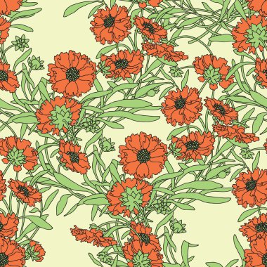 Peygamber çiçekleri ile seamless modeli şıklığı