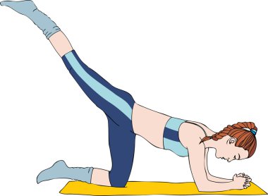 fitness siluetleri vektör çizim