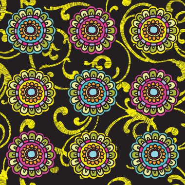 Elegance seamless modeli çiçekler