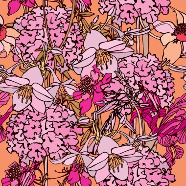 Elegance seamless modeli çiçekli