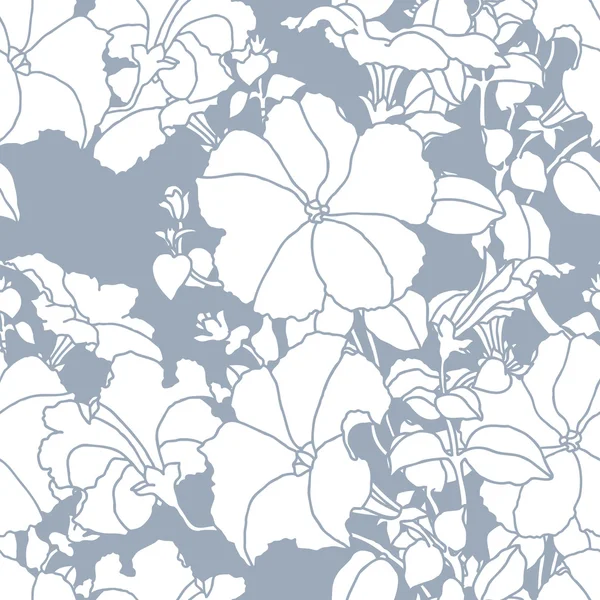 ヤグルマギク花とエレガンスのシームレスなパターン — ストックベクタ