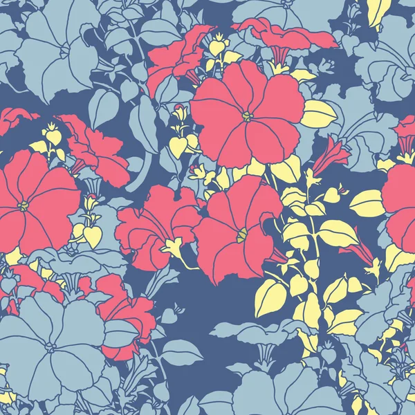 Elegans seamless mönster med blåklinten blommor — Stock vektor