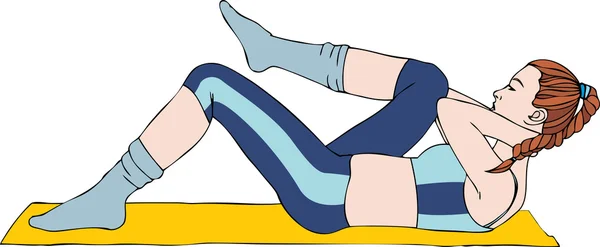 Векторная иллюстрация фитнес-силуэтов — стоковый вектор