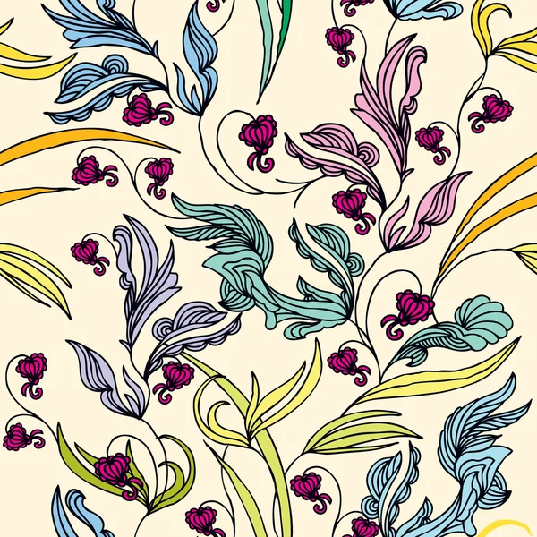 Élégance fleurs motif sans couture — Image vectorielle