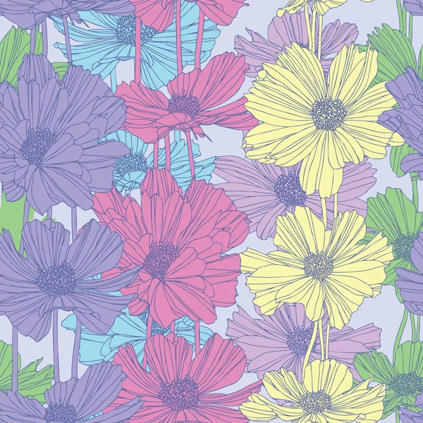 Elegance Seamless pattern with flowers — Stock Vector