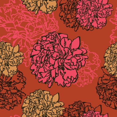 Elegance seamless modeli çiçekli