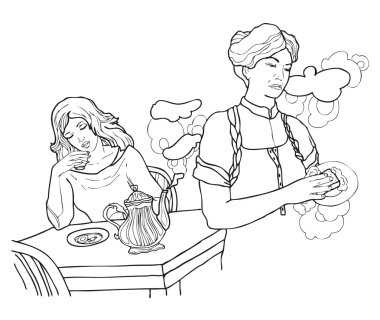 Anne ve kızı evde arasında çatışma.