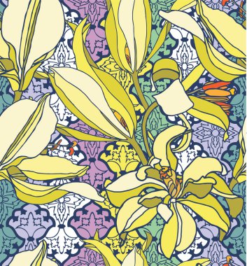 Elegance seamless modeli çiçekli