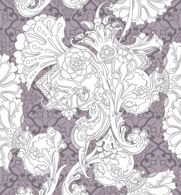 Elegance seamless modeli çiçekler