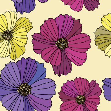 Elegance seamless modeli çiçekli