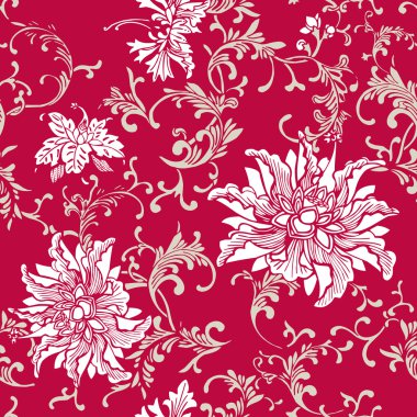 Elegance seamless modeli çiçekli