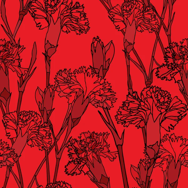 꽃 향으로 우아함과 완벽 한 패턴 — 스톡 벡터