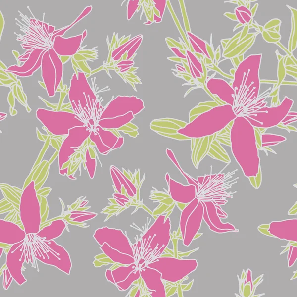 Elegantie naadloze patroon met bloemen — Stockvector