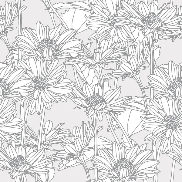 Elegance Seamless pattern with flowers — Stock Vector