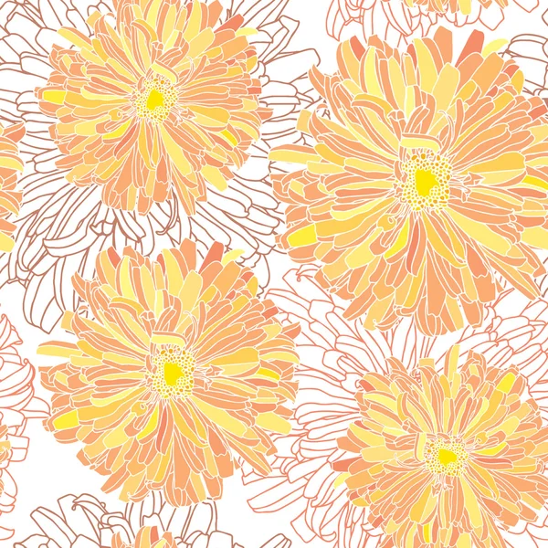 Elegance Seamless pattern with flowers — Stock Vector