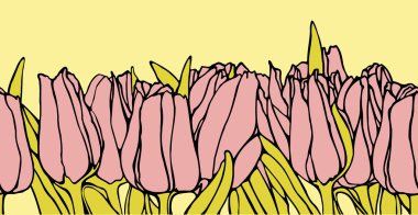 çiçek Lale ile seamless modeli şıklığı