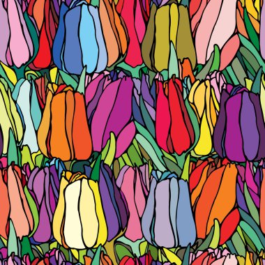 çiçek Lale ile seamless modeli şıklığı