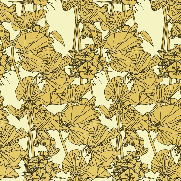 Elegantie naadloze patroon met flowerse — Stockvector