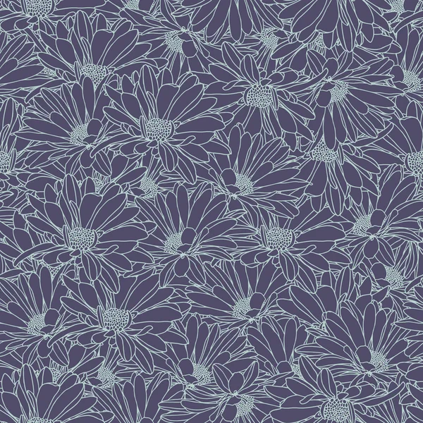 Modèle d'élégance avec des fleurs camomille — Image vectorielle