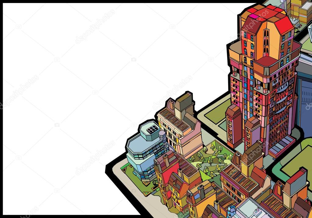 colorful building urban city