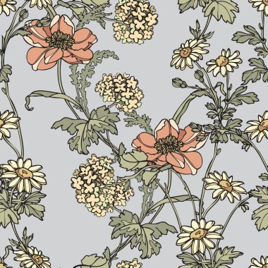 vintage tarzı çiçek şekil