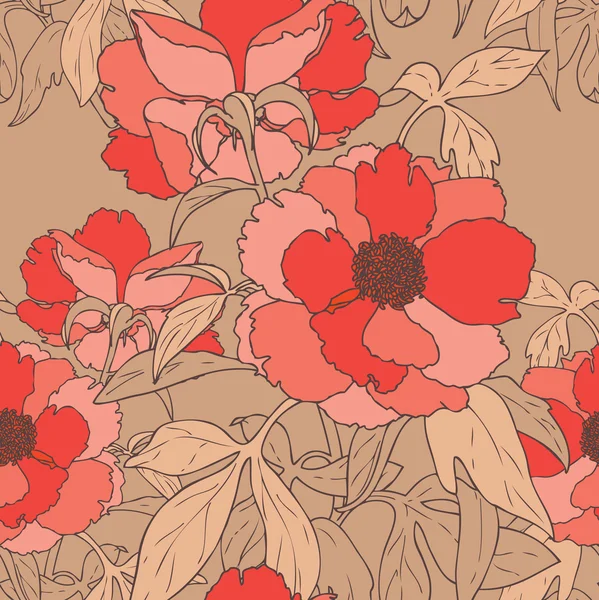 Ilustração floral em estilo vintage — Vetor de Stock