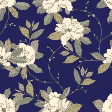 çiçekler karanfil ile seamless modeli şıklığı,