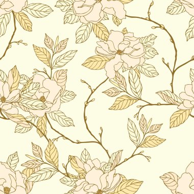 çiçekler karanfil ile seamless modeli şıklığı,