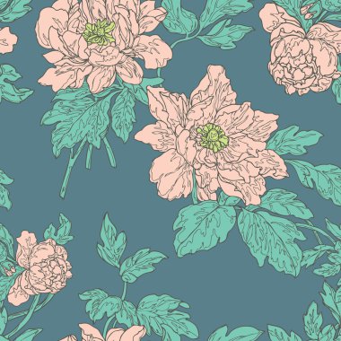 Elegance seamless modeli çiçekli,