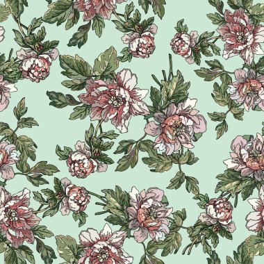 Elegance seamless modeli çiçekli,