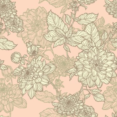 Elegance seamless modeli çiçekli,