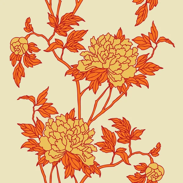 Elegance Seamless pattern with flowers carnations,