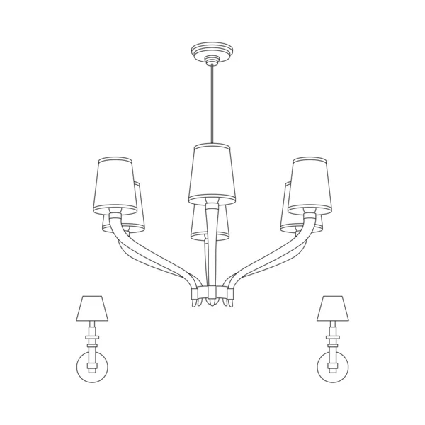 Люстра класса люкс — стоковый вектор