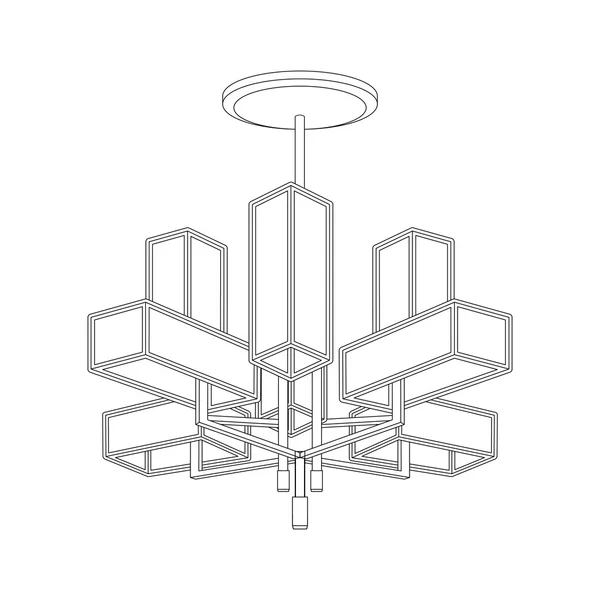 Люстра класса люкс — стоковый вектор
