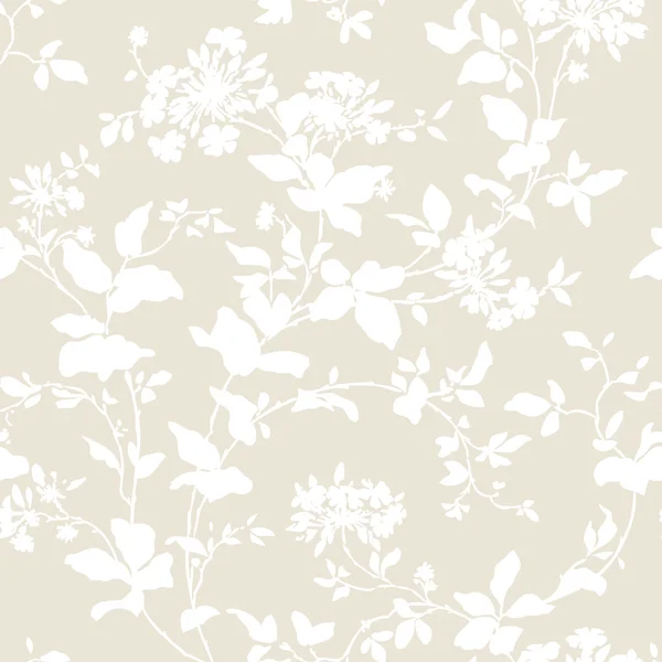 Elegance Seamless pattern with flowers, — Stock Vector