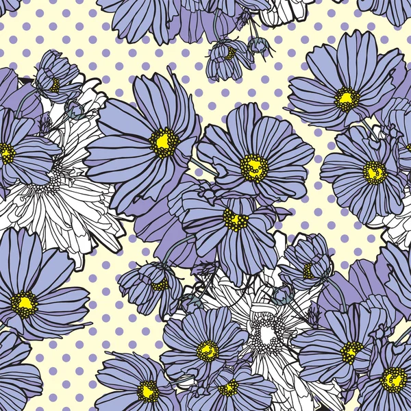 Patrón con flores — Archivo Imágenes Vectoriales
