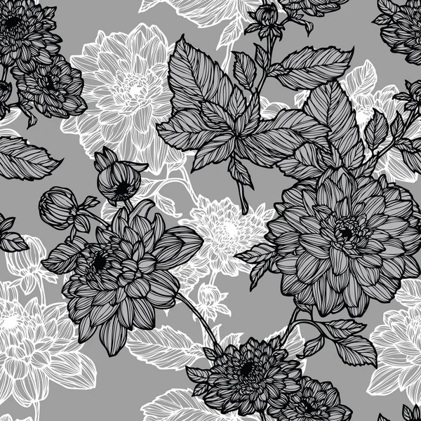 Elegancia varrat nélküli mintát virágokkal, — Stock Vector