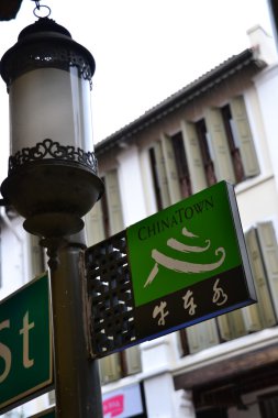 Chinatown işareti ann siang Hill, singapore