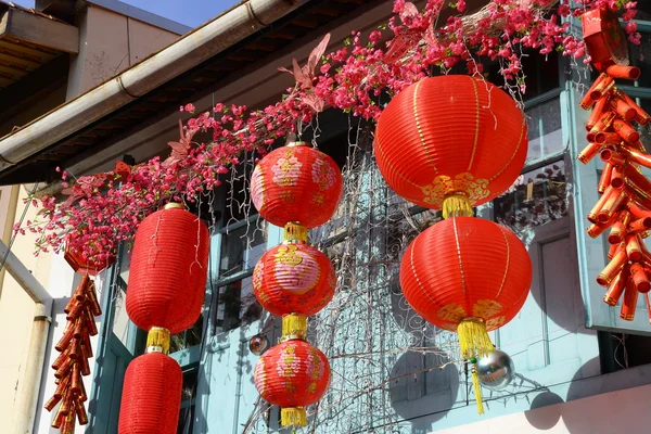 Chinese lantaarns in haji lane — Stockfoto