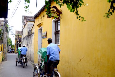 Hoi an, vietnam yer trishaw sürücü