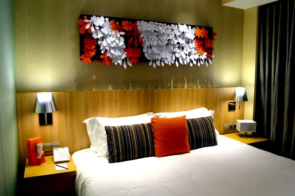 Camera da letto monolocale hotel — Foto Stock