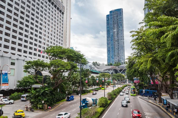 Näkymä Scotts Road Lähellä Orchard Road Ostosalueella Singaporen Keskustassa — kuvapankkivalokuva