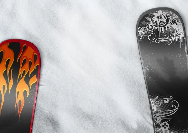 Snowboard na neve — Fotografia de Stock